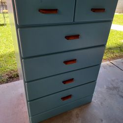 Vintage Mid-century Modern Tallboy Dresser 