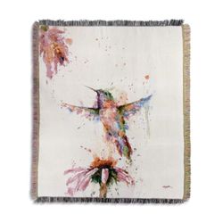 NEW HUMMINGBIRD CONEFLOWER THROW BLANKET
