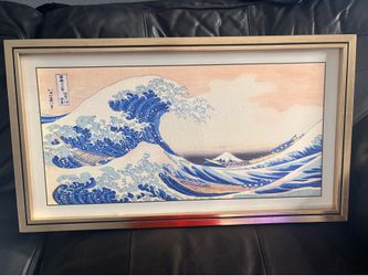Framed Japanese Great Wave Art Print – Excellent Condition