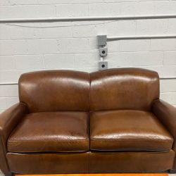 Mitchell Gold Leather Sofa (Delivery Available)
