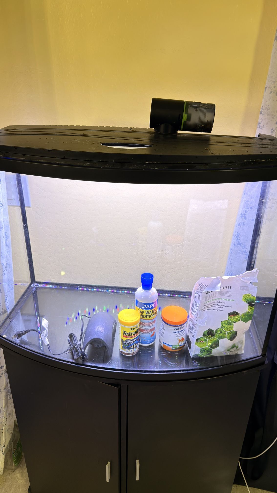 Fish Tank - Aquarium With Stand  - 36 gal Bowfront