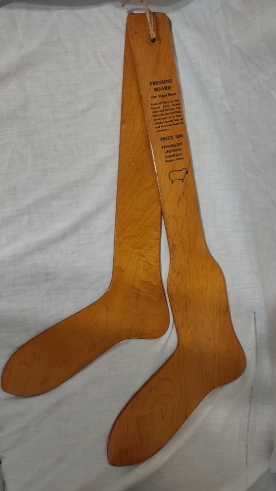 Vintage Wood Wool Sock Stretcher Pressing Board.