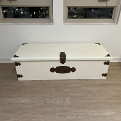 Modern Farmhouse White Coffee Table – 53” x 23”