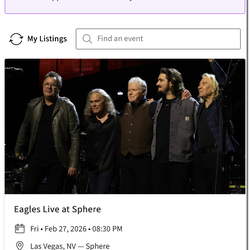 Eagles at the Sphere Single Ticket Friday