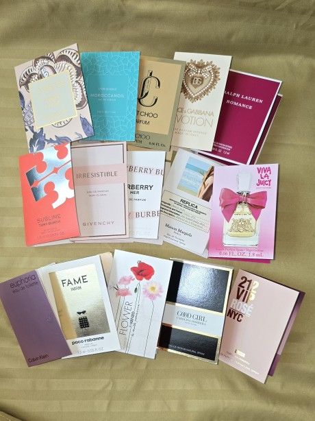 15 womens perfume samples, all different ($25)
