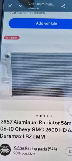 2006-10 2500 HD aluminum radiator