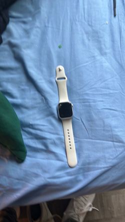 Apple Watch with White Sport Band and cord