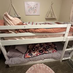 Low White Toddler Bunk Bed