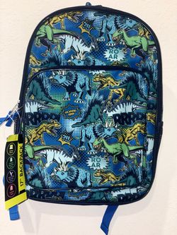 New Wonder Nation Blue 17” Dinosaur Backpack