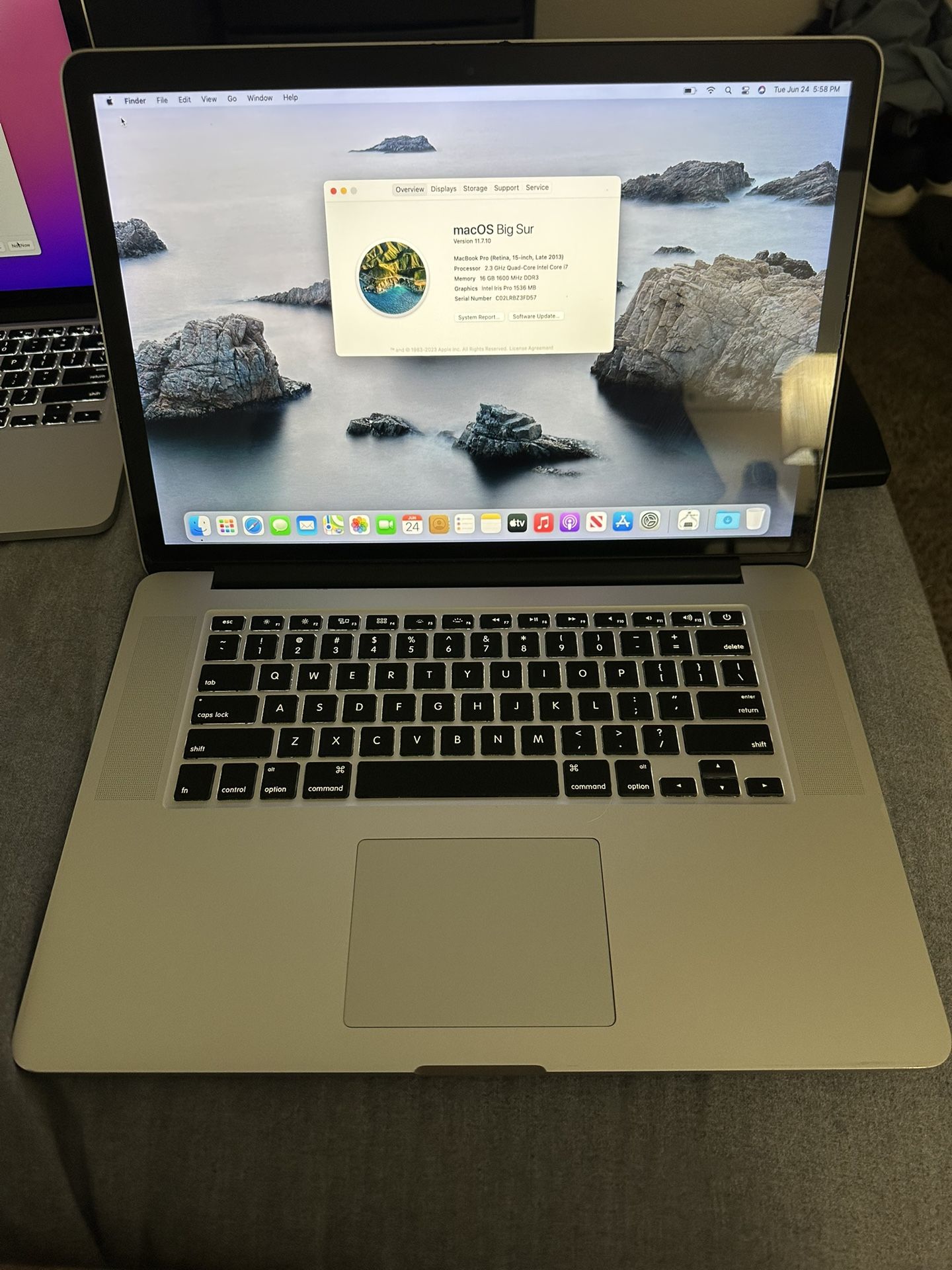 MacBook Pro 15inch 2013 I7 16gb ram 512ssd
