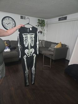 Spirt halloween woman's large skeleton one pice jump suit