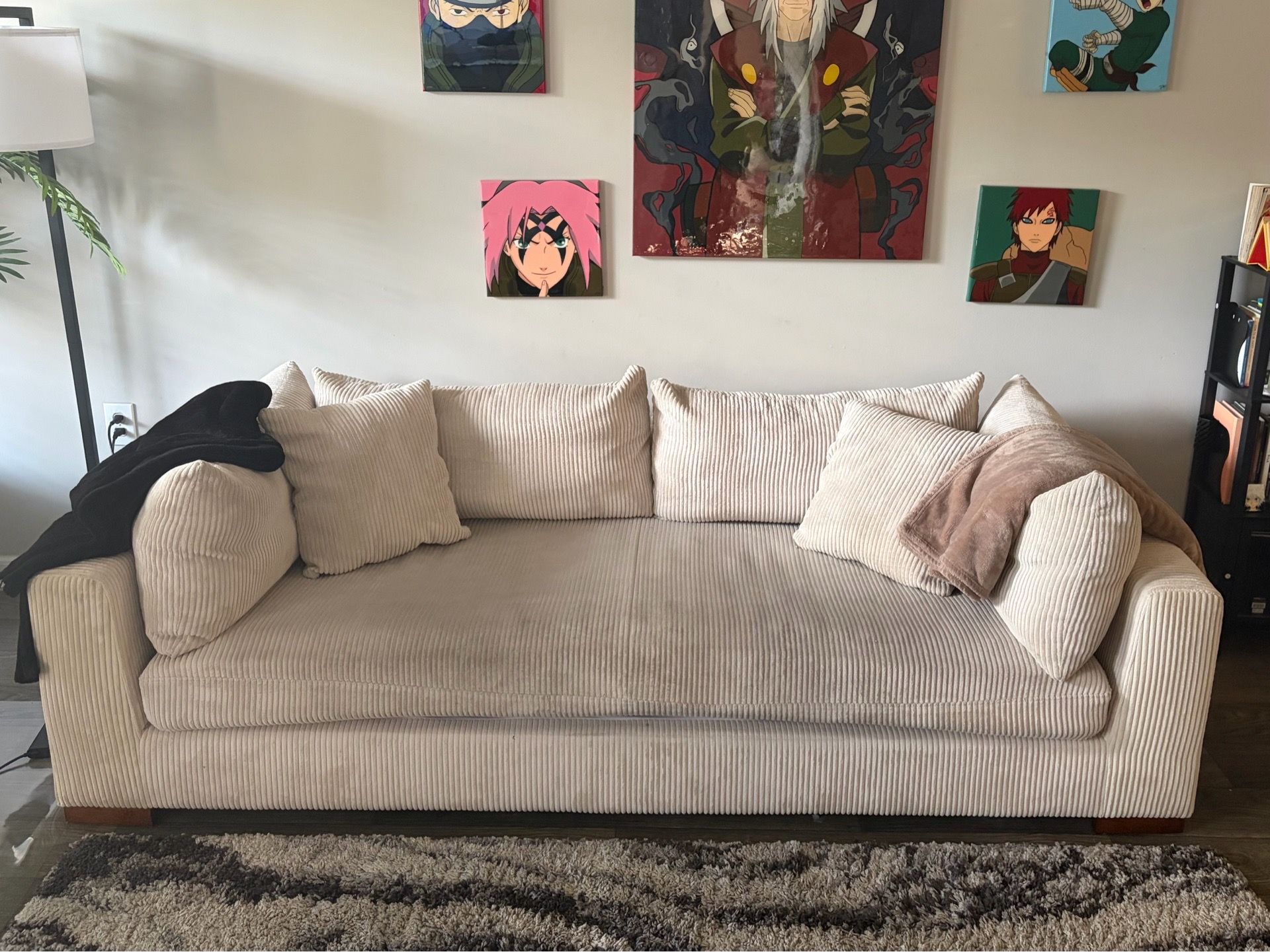 Beige Deep Seat Sofa – $300