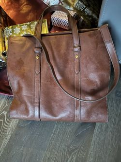 Fossil Carmen Shopper Purse Brown Leather (mint condition)