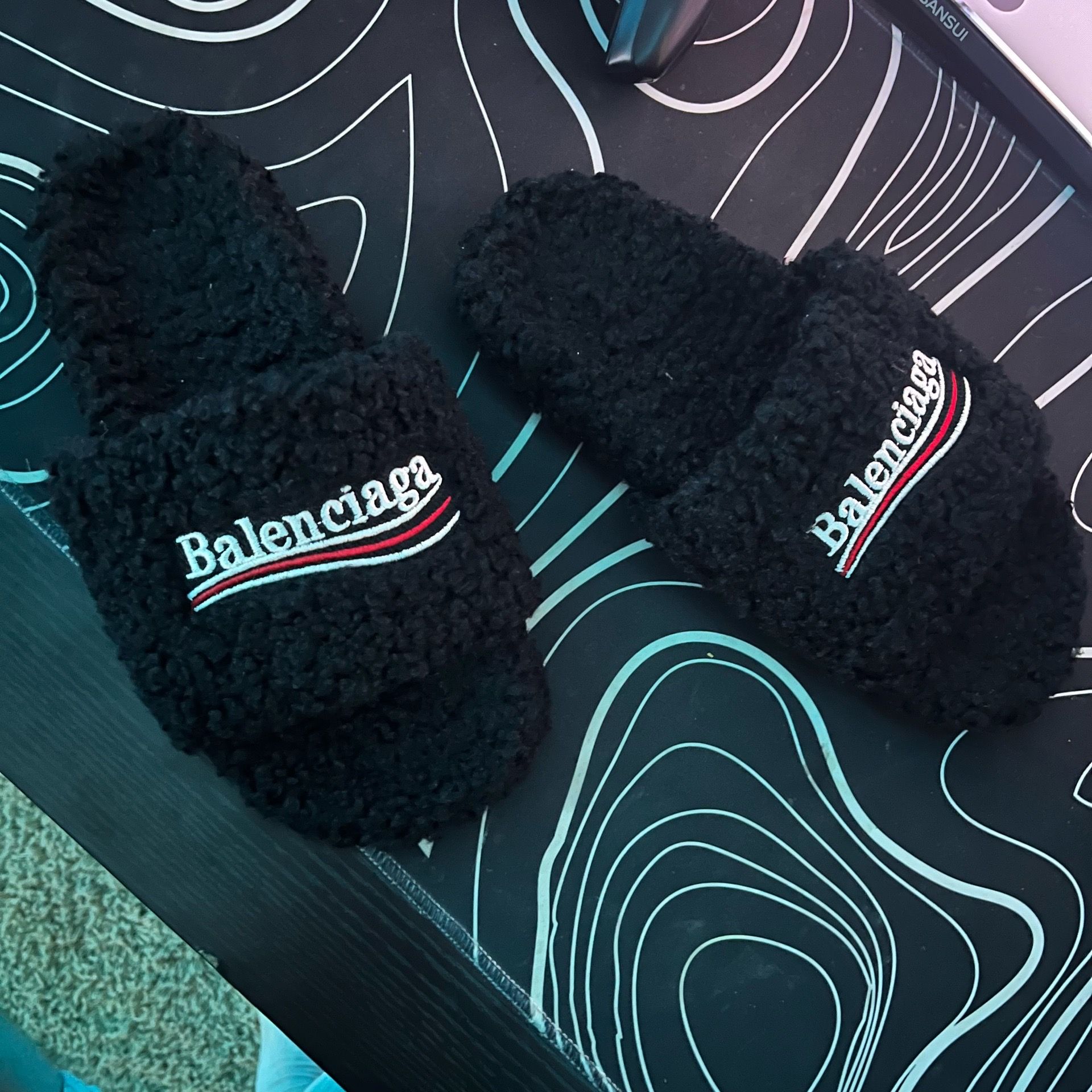 Balenciaga slides black size 8 men