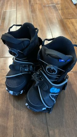 Snowboard Boots Size 3K And Snowboard Bindings