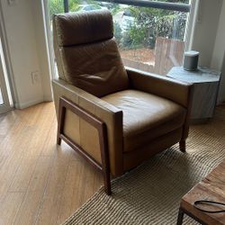 Crate & Barrel Leather Chair Recliner