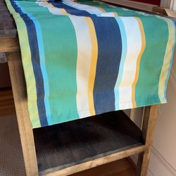 New Pottery Barn Striped Outdoor Table Runner