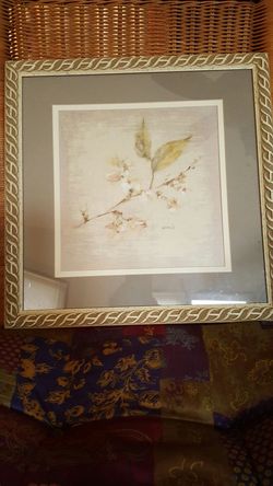 Tan, Gray, Cream, Green Framed Print