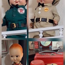 Vintage BUDDY Lee Dolls/bobblehead/Hopalong Cassidy Lunch Pell