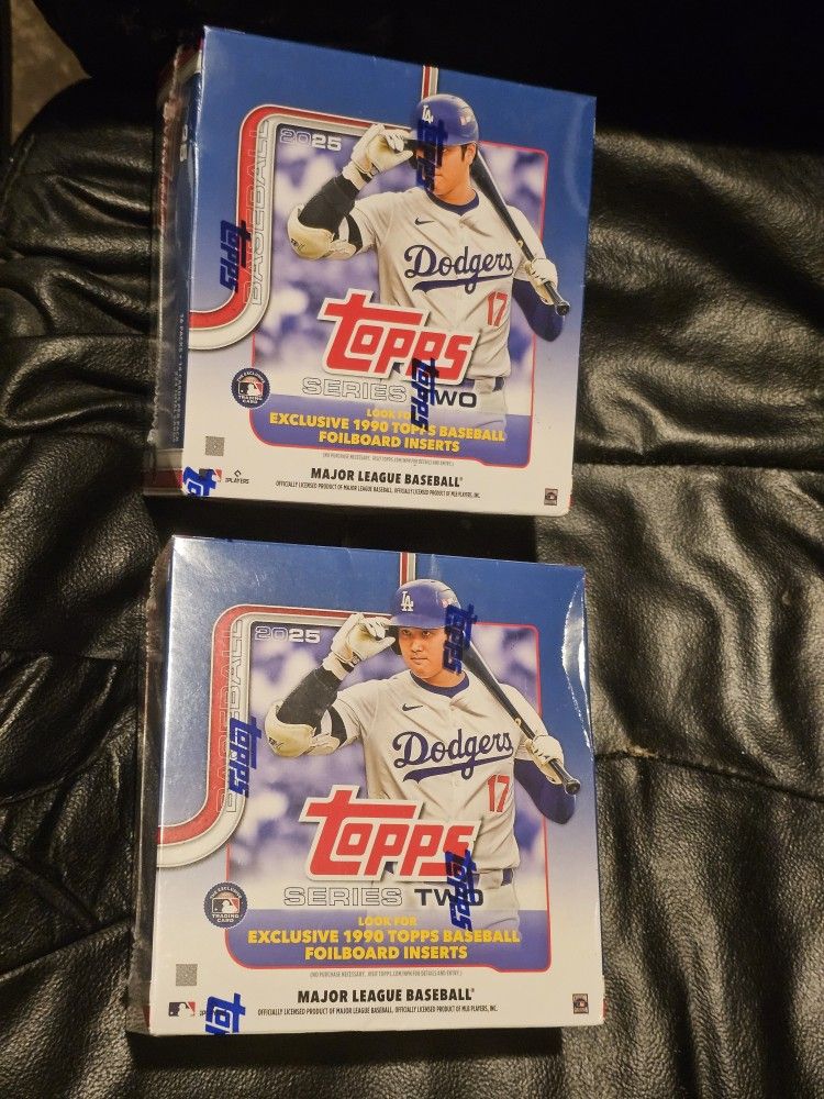 2025 Topps MLB Baseball Cards Topps Series 2 Mega Box! 2 Box Lot! 16 Packs Per Box! $90 For Both!