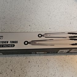 HOTEC Silicone Kitchen Tongs (2-Piece Set) – New in Box
