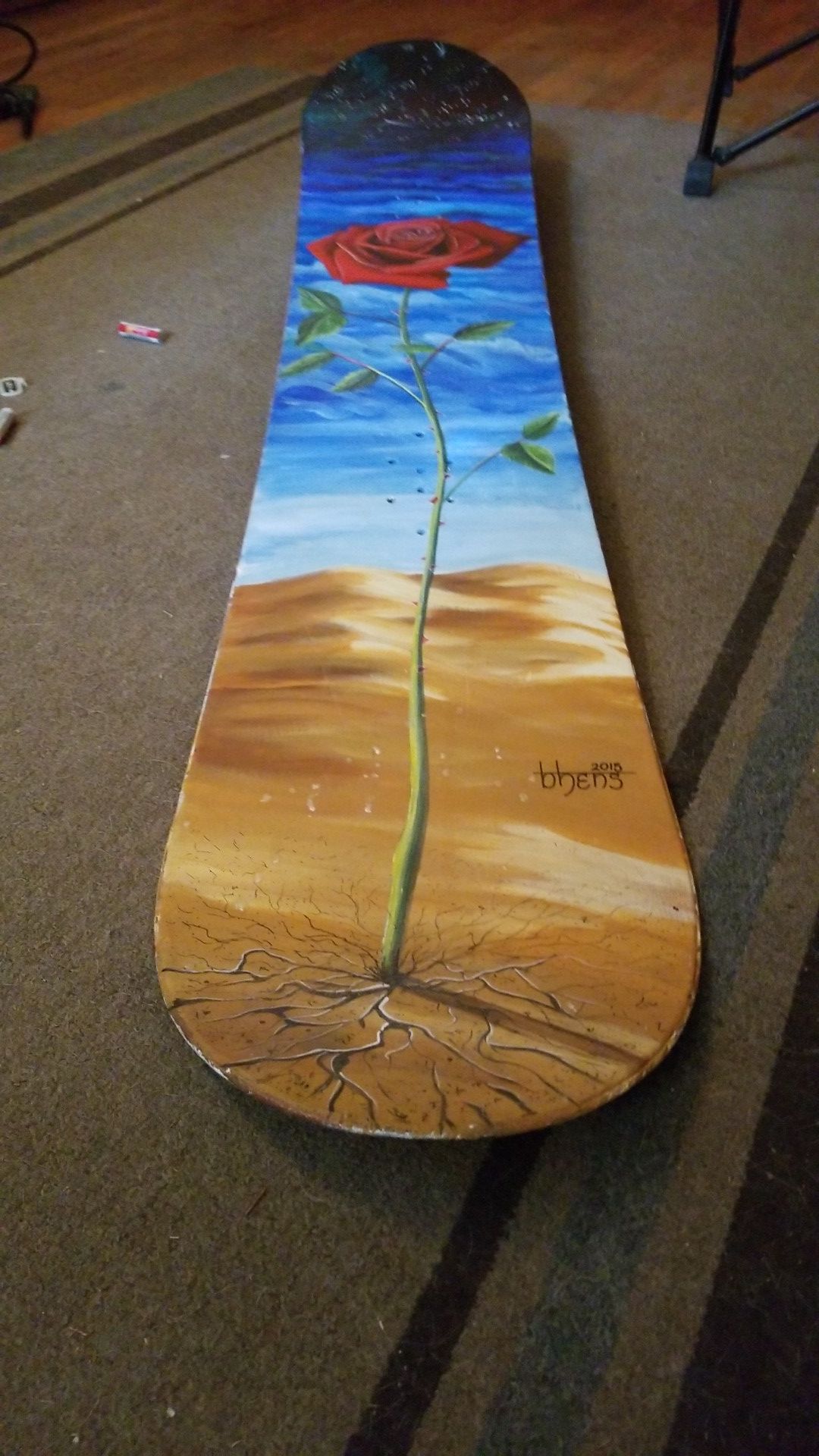 Painted snowboard