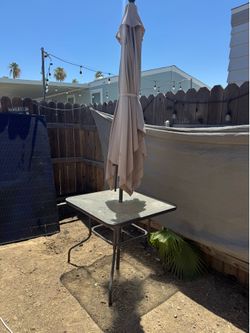 Umbrella with table