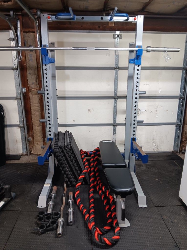 Fitness Gear Squat Rack, Bench, Bars