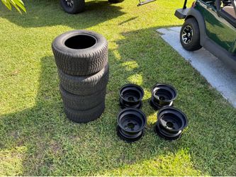 Golf cart rims and tires