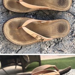 UGG Leather Cushion Sole Arch Support Sandals