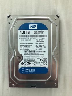 1 TB Sata WD Blue Hard Drive