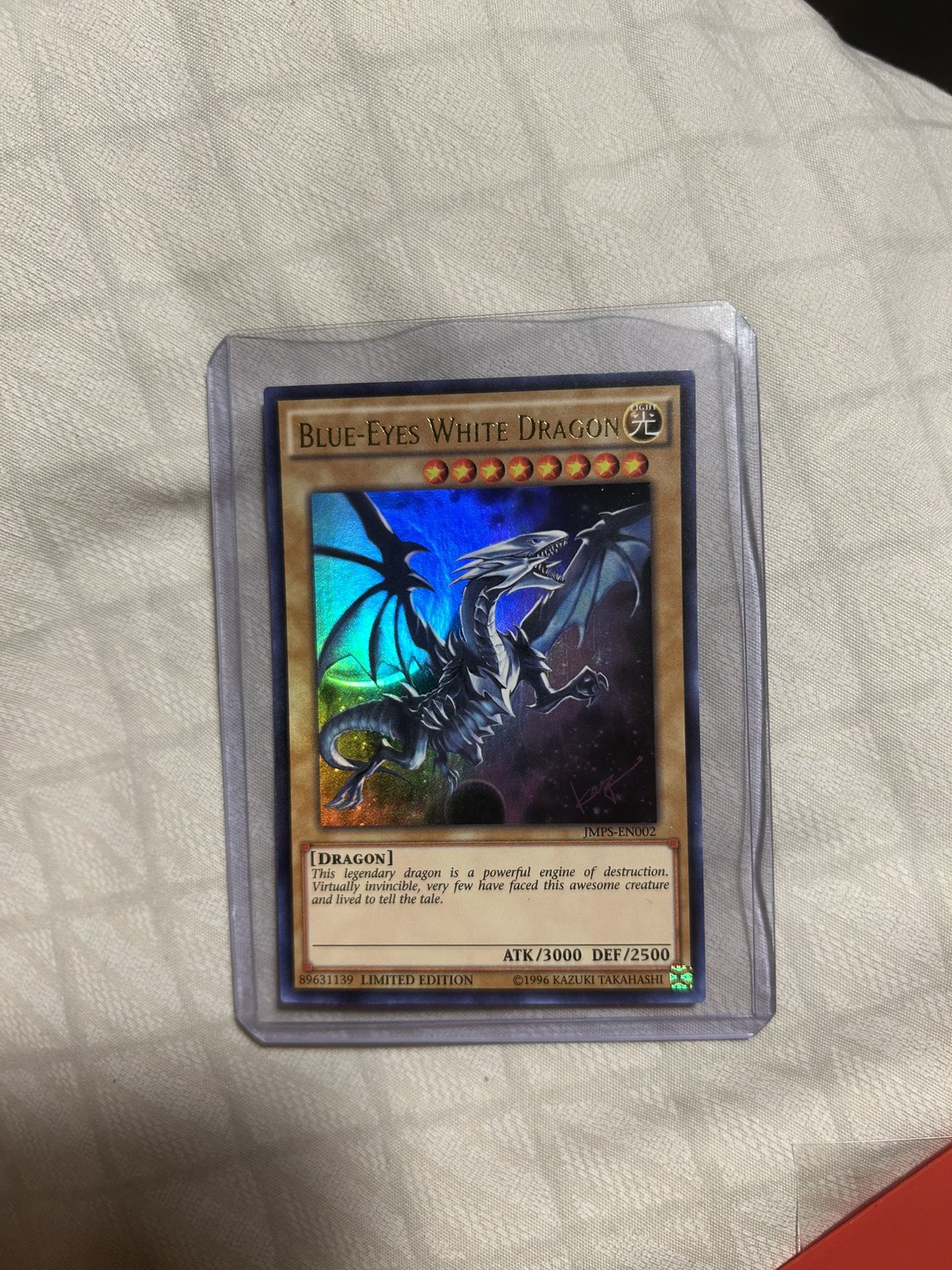YuGiOh Blue-Eyes White Dragon #JMPS-EN002, Ultra Rare Limited Edition LP