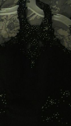 Black sequence formal dress