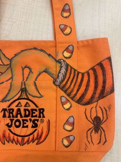 Trader joe tote hand painted $30