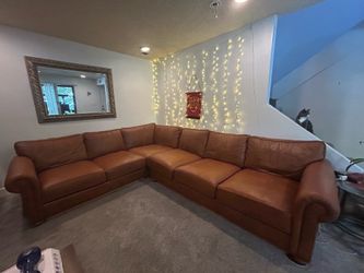 Ethan Allen Genuine 3-piece LeatherSectional