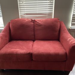 3 PIECE RED COUCH SET (LARGE) 