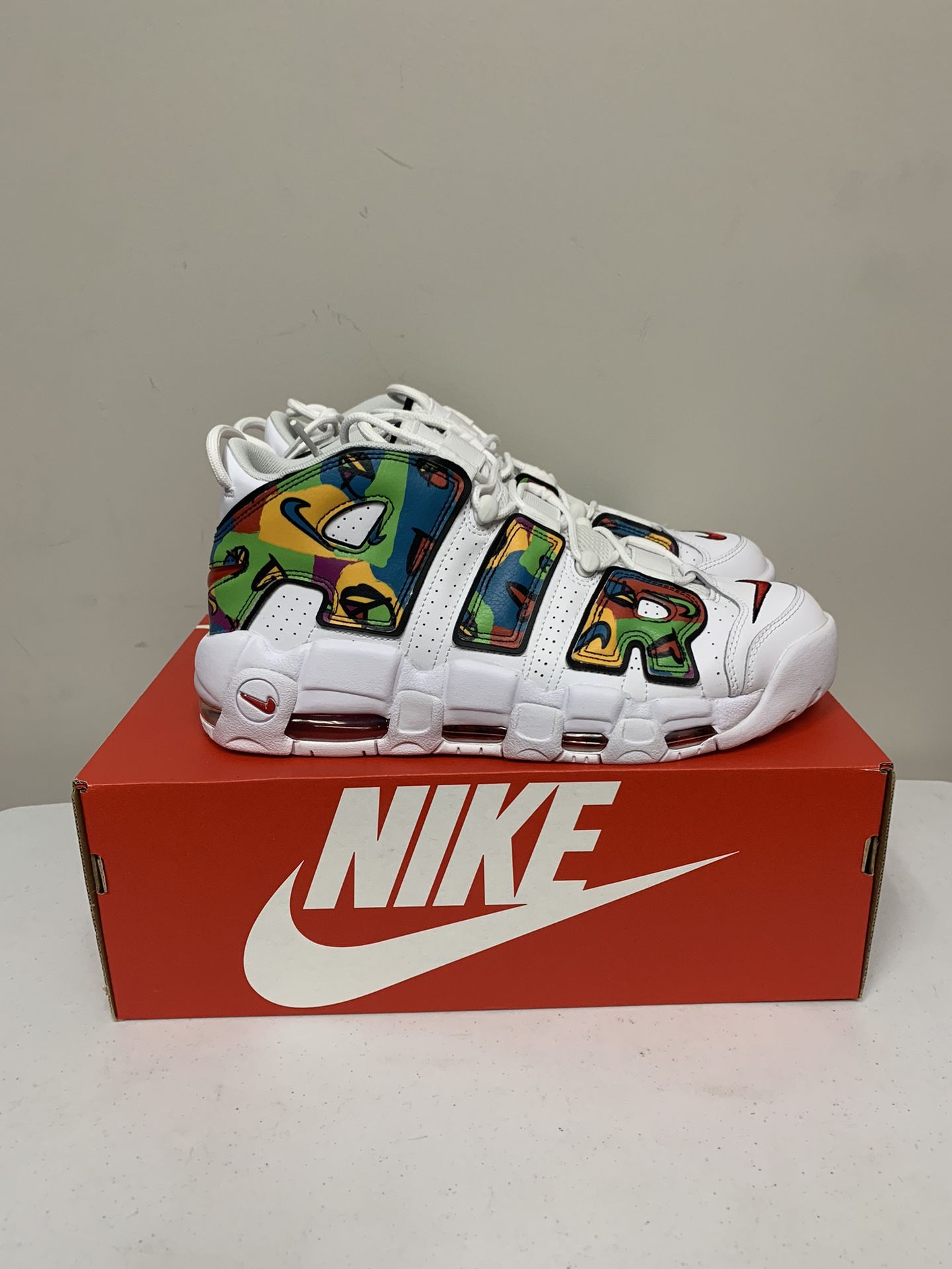 Nike Air More Uptempo - Peace, Love, Swoosh Size 11