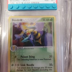 Beedrill Holo 2004 Fire Red & Leaf Green Psa 8