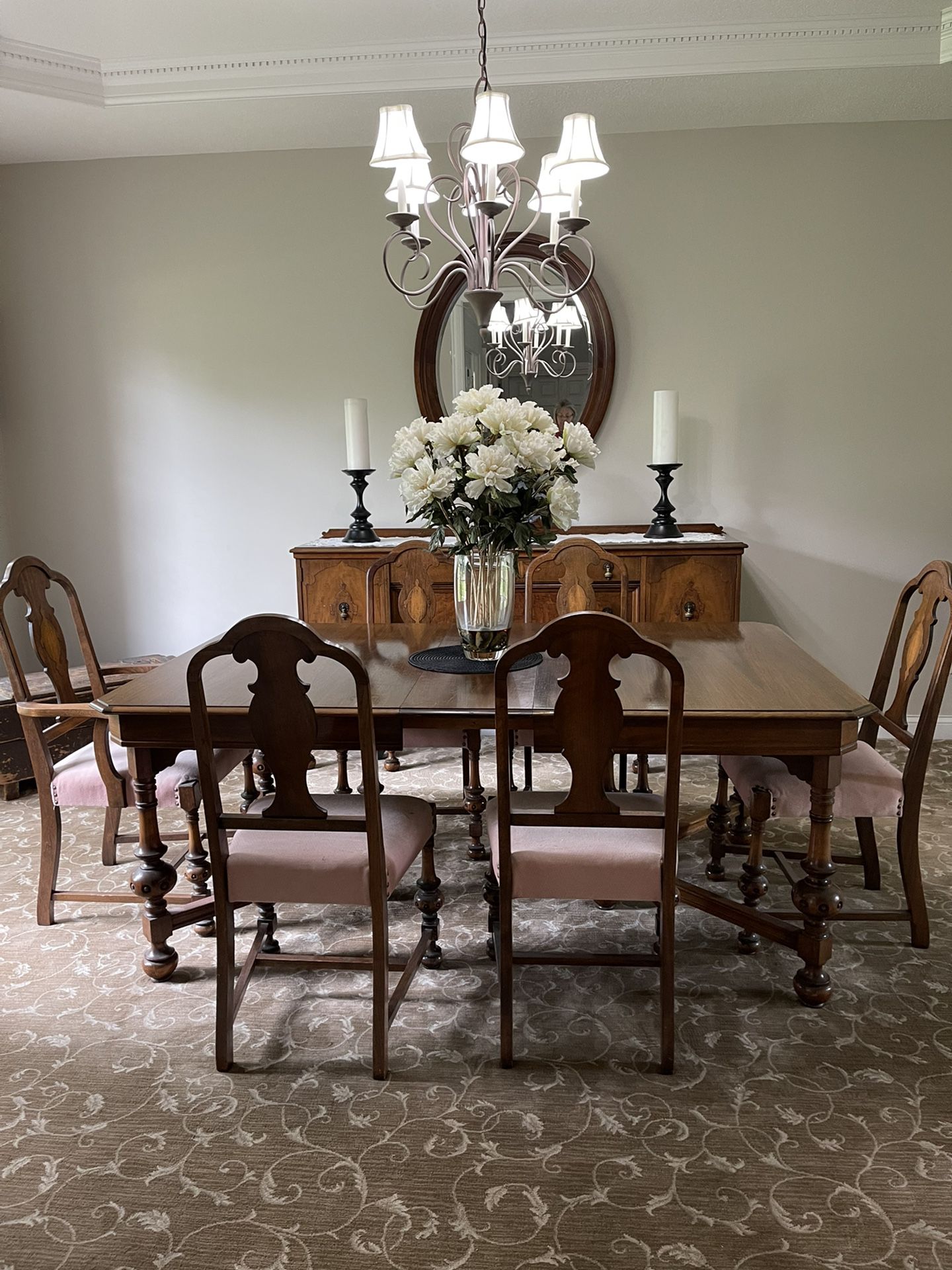 Dining Room Set  Approximately 100 years old  Very Good Condition 