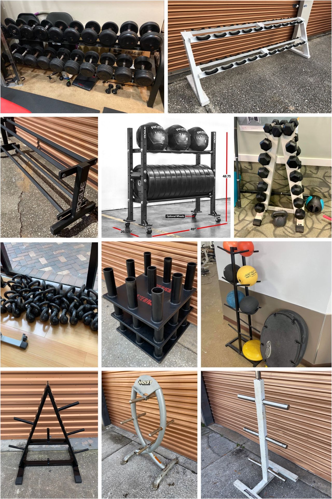Gym/Fitness Equipment: Olympic Bumper Weight Plate Dumbbell Leg Press Squat Rack Smith Machine Bench Power