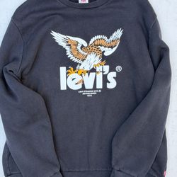 Levi's Black Graphic Eagles Sweatshirt