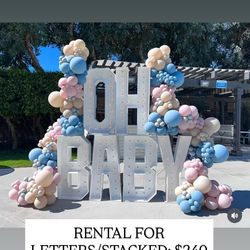 OH BABY STACKED LETTERS CON LUCES