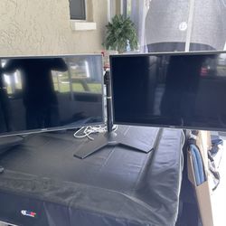 Delll Monitors And Stand With HDMI Canles