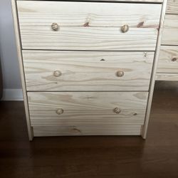 RAST 3-drawer chest, pine, 24 3/8x26 3/4 "