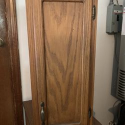 Cabinet…Oak wall cabinet is 12.7/8”Wx30”Hx12”D