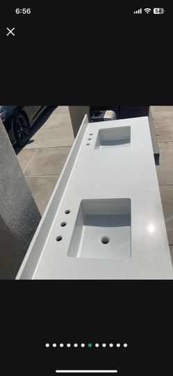 26 x75 Double Sink Vanity Counter W 3 Sides Finish