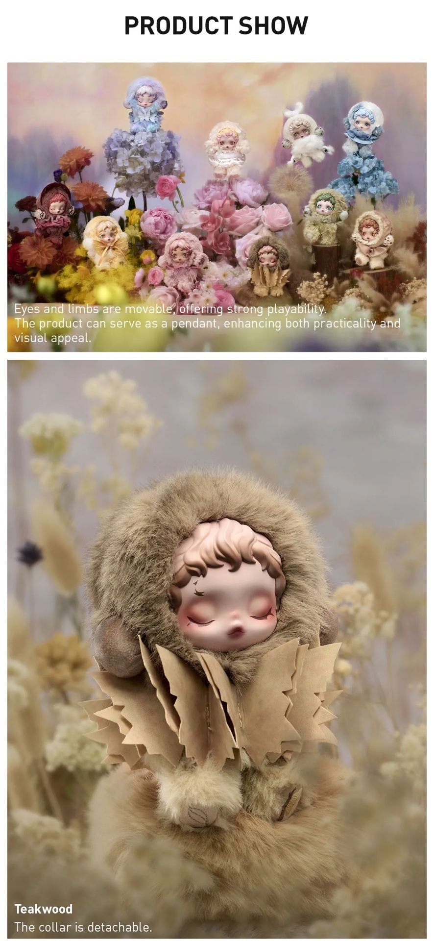 skullpanda l'impressionnisme series plush doll • Teakwood