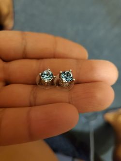 SWAROVSKI: Austrian blue Crystal Ear ring "Europeans"
