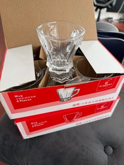 Blinkmax Crystal Glass Mugs 2 set