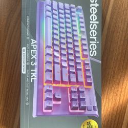 SteelSeries Apex 3 TKL Lavender Gaming Keyboard 